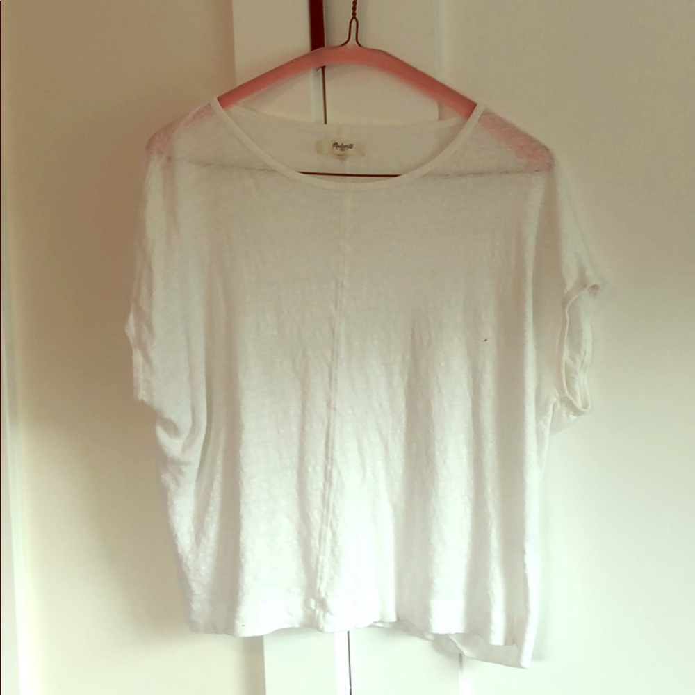 White knit Madewell t-shirt
